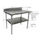 Bk Resources Work Table Stainless Steel With Undershelf, 5" Backsplash 48"Wx24"D VTTR5-4824 - alternate 3